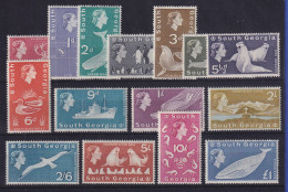 Süd-Georgien 1963 Meerestiere Und Landesmotive Mi.-Nr 9-23 A Postfrisch ** - Georgias Del Sur (Islas)
