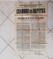 @ Ancienne Affiche WW1, Chambre Des Députés Du 22 Décembre 1914 M.Paul DESCHANEL @ - Affiches