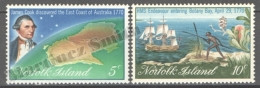 Norfolk Island 1970 Yvert 113-14, Bi Centenary Discovery Of Australian East Coast, James Cook - MNH - Norfolk Island