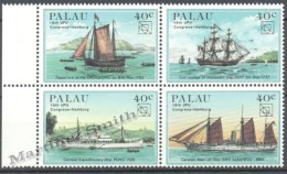 Palau 1984 Yvert 47-50, 19th UPU Congress, Ships - Full Sheetlet - MNH - Palau