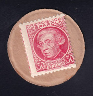 Spanien Spain: 30 Centimos 1938 - Briefmarkengeld Stamp-money (P.96J) - 500 Pesetas