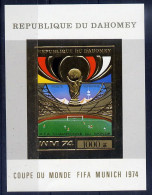 Dahomey Bloc Or Gold Stade Non Dentelé Imperf CM 74 ** - 1974 – Alemania Occidental