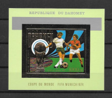 Dahomey Bloc Or Gold Joueurs Non Dentelé Imperf CM 74 ** - 1974 – Germania Ovest