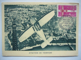 Avion / Airplane / FEDERATION NATIONALE AERONAUTIQUE FRANCAISE / Aviation De Tourisme / Carte Maximum - 1946-....: Era Moderna