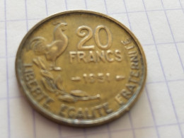 2 Pièces De 20 Francs République Française 1950 Et 1951 - Andere & Zonder Classificatie