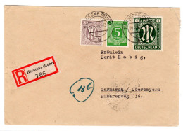 AM-Post 1 Mark Auf R-Brief, Portorichtig, Attest Schlegel - Brieven En Documenten