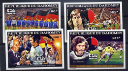 Dahomey Série Complète équipe Allemande Non Dentelé Imperf CM 74 ** - 1974 – West-Duitsland