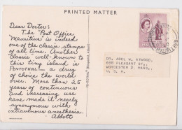 Île Maurice Mauritius Port Louis Carte Postale Timbre QE Stamp Air Mail Doctor Postcard 1960 - Mauricio (1968-...)