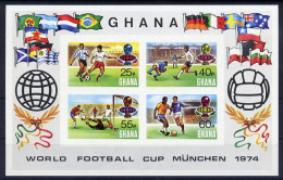 Ghana Bloc Non Dentelé Imperf CM 74 ** - 1974 – Allemagne Fédérale