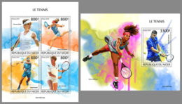 NIGER 2019 MNH Tennis Players Tennisspieler Joueur De Tennis M/S+S/S - OFFICIAL ISSUE - DH1950 - Tennis