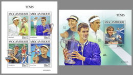 MOZAMBIQUE 2019 MNH Tennis Players Tennisspieler Joueurs De Tennis M/S+S/S - OFFICIAL ISSUE - DH1942 - Tennis