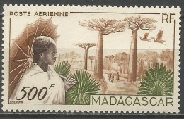 MADAGASCAR CORREO AEREO YVERT NUM. 73 * SERIE COMPLETA CON FIJASELLOS - Luftpost