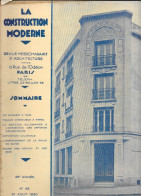 Revue Hebdomadaire D'Architecture - La Construction Moderne N° 48 Du 31 Août 1930 - Bricolage / Técnico