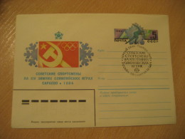 RUSSIA 1984 Olympic Games Olympics Speed Skating On Ice Patinage De Vitesse Sur Glace Postal Stationery Cover USSR CCCP - Figure Skating