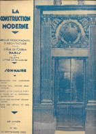 Revue Hebdomadaire D'Architecture - La Construction Moderne N° 50 Du 14 Septembre 1930 - Bricolage / Técnico