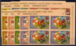 Guinée Guinea Equatoriale Série Complète Bl De 4 Non Dentelé Imperf CM 74 ** - 1974 – Alemania Occidental