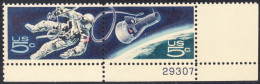 !a! USA Sc# 1331-1332 MNH Horiz.PAAR From Lower Right Corner W/ Plate-# 29307 - Accomplishment In Space - Nuovi