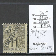 Nouvelle Calédonie - Yvert 34* - 1 FR  Alphée Dubois - SIGNE CALVES - Unused Stamps