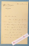 ● L.A.S 1902 Philippe CROZIER Politique Diplomate Né à Genève - Paul DISLERE - Emile PICARD - Lettre Autographe LAS - Politicians  & Military