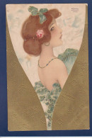 CPA Kirchner Raphaël Art Nouveau Femme Girl Woman Circulée Gaufrée Embossed - Kirchner, Raphael