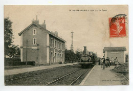 44 DEP 366 BASSE INDRE Train Arrivant En Gare   Voyageurs à Quai  1912 écrite Timbrée - Basse-Indre