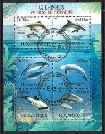 Animaux Dauphins Mozambique 2014 (212) Yvert N° 4767 à 4772 Oblitérés Used - Delfines