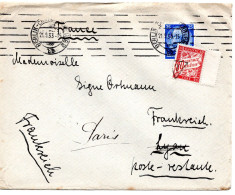 63054 - Deutsches Reich - 1933 - 25Pfg Hindenburg EF A Bf BERLIN -> LYON (Frankreich), M 30c Postlagergebuehr - 1859-1959 Cartas & Documentos