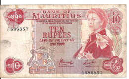 MAURICE 10 RUPEES ND1967 VF P 31 C - Mauricio