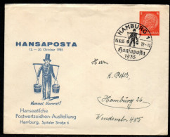 Deutsches Reich - Privatganzsache Hindenburg - Sonderstempel HANSAPOSTA Hamburg 1935 - Privat-Ganzsachen