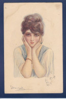 CPA Bompard Art Déco Illustrateur Italien Femme Woman écrite 955-1 - Bompard, S.