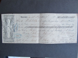 Scheck ? Warnsdorf Varnsdorf 1857 Děčín Pardubice Czech / P3505 - Cheques En Traveller's Cheques