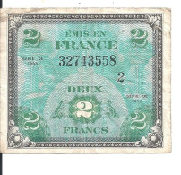 FRANCE 2 FRANCS 1944 VF - 1944 Flagge/Frankreich