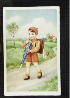 Grußkarte- Zeichnung: "Einschulung" Junge Mit Zuckertüte Um 1930 - Beschrieben Ohne BM - Primero Día De Escuela