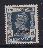 Pakistan: 1947   Official - KGVI 'Pakistan' OVPT    SG O1    3p     MH - Pakistan