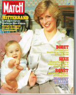 PARIS MATCH N°1765 Du 25 Mars 1983 Diana Et William - Mitterrand - Bobet - Sexe - Ronet - Informations Générales