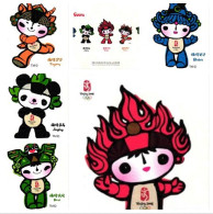 CHINA, Olympic Beijing 2008 Mascotte 6 Postcards Olympia Mascots - Verano 2008: Pékin