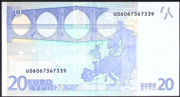 FRANCE * 20 Euros * 13/04/2002 * Etat/Grade SUP/XXF * Tirage (U) L003 F1 - 20 Euro