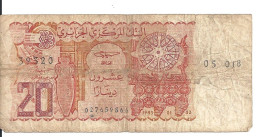 ALGERIE 20 FRANCS 1983 VG+ P 133 - Algerije