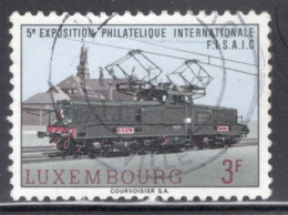 Luxembourg 1966 Single Stamp For Locomotives - FISAIC Philatelic Exhibition In Fine Used - Usados