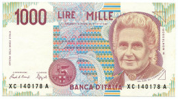 1000 LIRE MARIA MONTESSORI SERIE SOSTITUTIVA XC 09/10/1995 SPL/SPL+ - Otros & Sin Clasificación