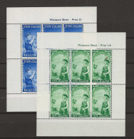1958 MNH New Zealand Health Sheets Postfris** - Blocks & Sheetlets