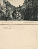 Ansichtskarte Michelstadt Schloss Fürstenau - Torbogen, Bäume 1908 - Michelstadt