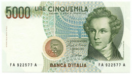 5000 LIRE BANCA D'ITALIA VINCENZO BELLINI LETTERA A 31/01/1985 FDS-/FDS - Autres & Non Classés