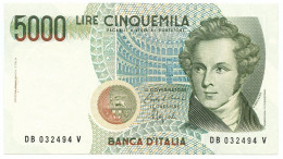 5000 LIRE BANCA D'ITALIA VINCENZO BELLINI LETTERA B 12/01/1988 FDS - Sonstige & Ohne Zuordnung