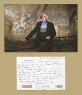 Jean Clottes - Préhistorien Français - Carte Autographe Signée + Extrait Manuscrit + Photo - Inventori E Scienziati