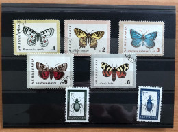 Bulgaria - Insects Theme (Butterflies, Cockroaches) - 1962-1968 - Used Stamps