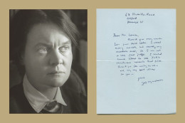 Iris Murdoch (1919-1999) - Irish Philosopher & Author - Autograph Letter Signed + Photo - Ecrivains