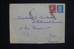 LIBAN - Semeuse + Pasteur Surchargés Sur Enveloppe De Beyrouth Pour Paris - L 150203 - Storia Postale