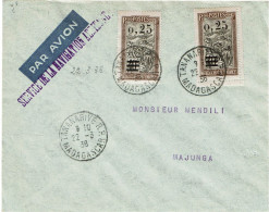 REF CTN89/MD - MADAGASCAR LETTRE AVION 22/3/1936 S.CE DE LA NAVIGATION AERIENNE - Storia Postale