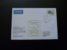 Lettre Premier Vol First Flight Cover Budapest Hungary To Munchen Airbus A350 Lufthansa 2017 - Cartas & Documentos